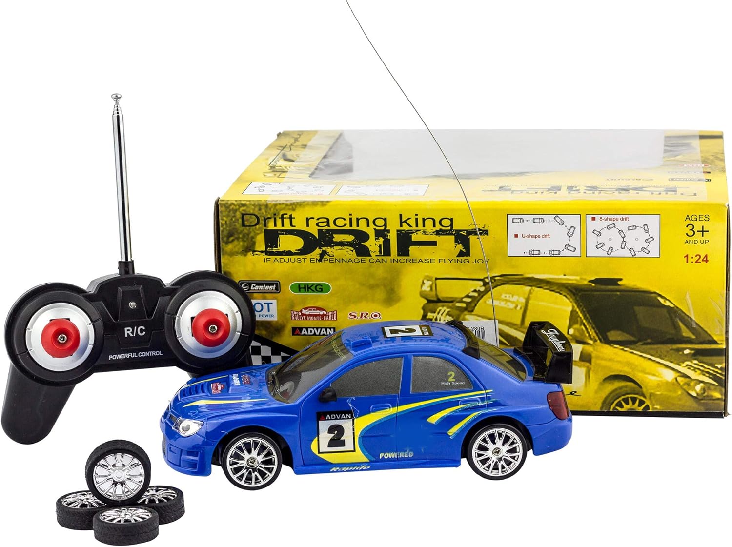 Liberty Imports Super Fast Drift Blue Star R/C Sports Car Remote