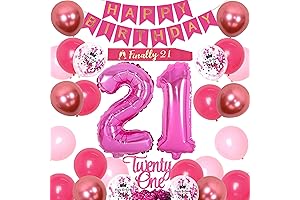 Pink 21st Birthday Decorations Kit for Her