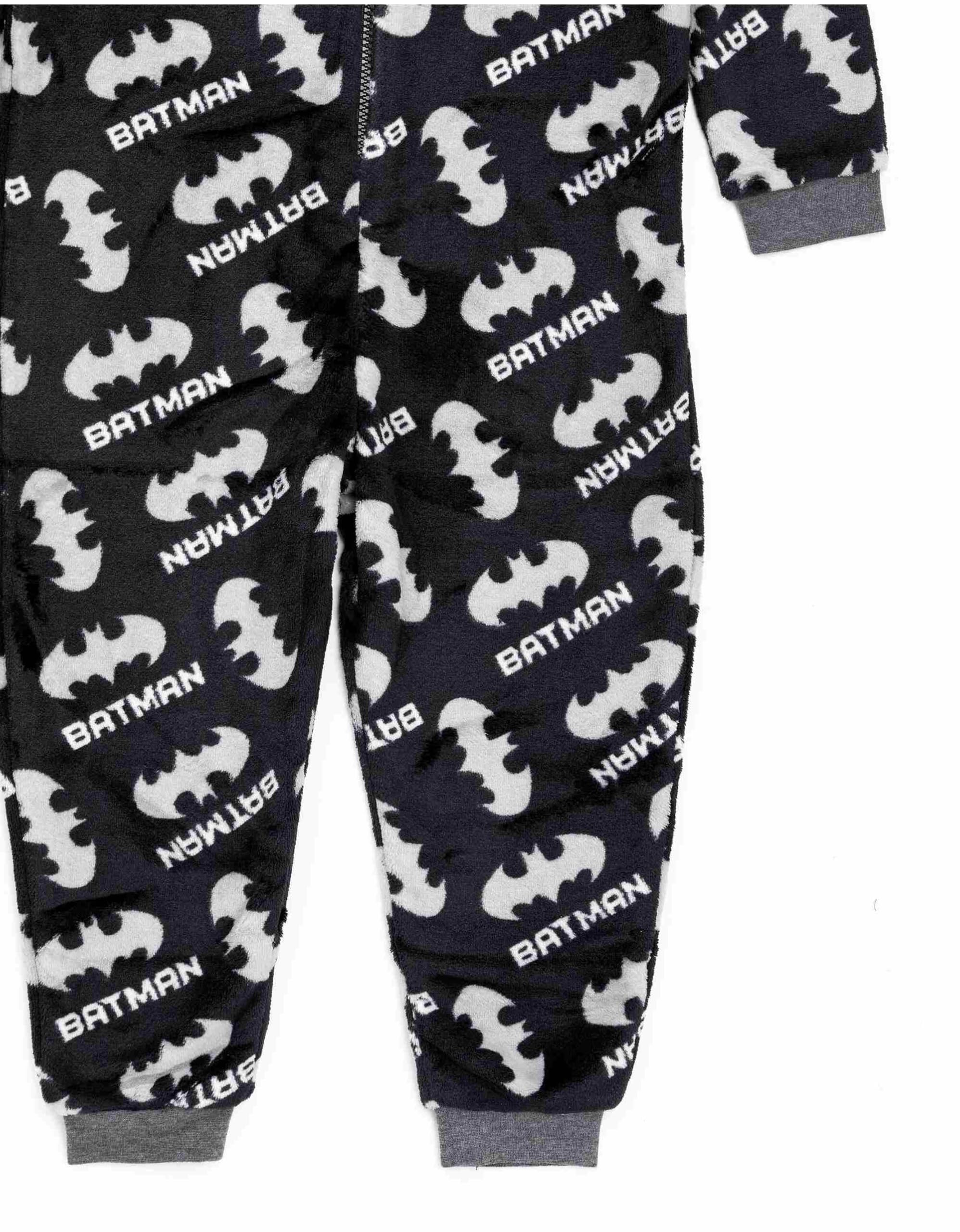 DC Comics Batman Onesie Pigiama Boys Boys Bambini Dark Knight Cavaliere Nero PJ
