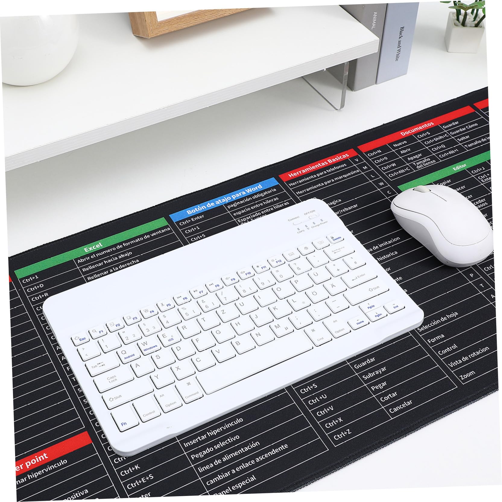 GLEAVI Excel Spickzettel Mauspad 300x800x3mm Rutschfestes Wasserfestes Schreibtischpad aus Gummi Stoff Extra Großzügig für Büro Homeoffice