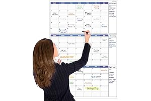 Large Dry Erase Calendar with Plenty of Writing Space