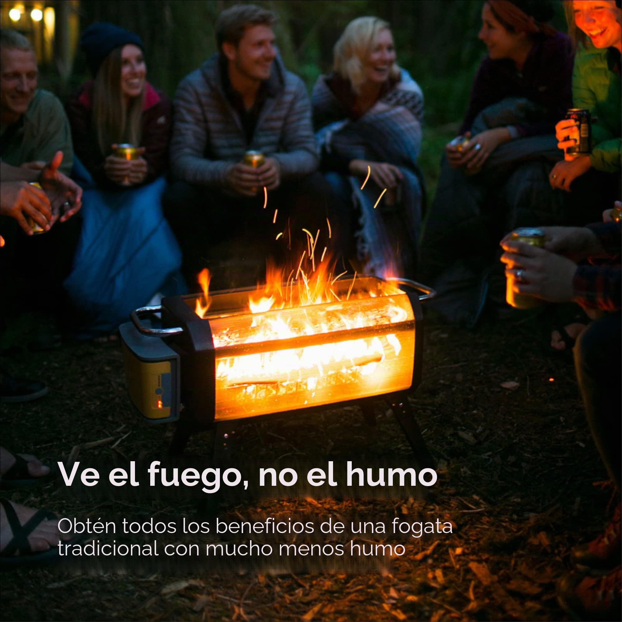 BioLite FirePit+ - Parrilla y Hoguera sin Humo para Exteriores, rectangular, negro