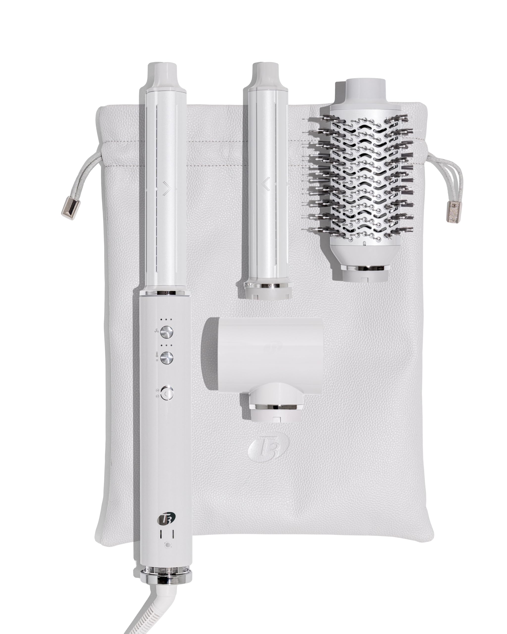 T3 AIRE 360 Multi-Styler & Blowout System, Hair Dryer Brush, Oval Round Brush Air Styler Auto-Curler with Korean CeraGloss Ceramic, Cool Shot, Dual Voltage Travel Hair Tool for Women