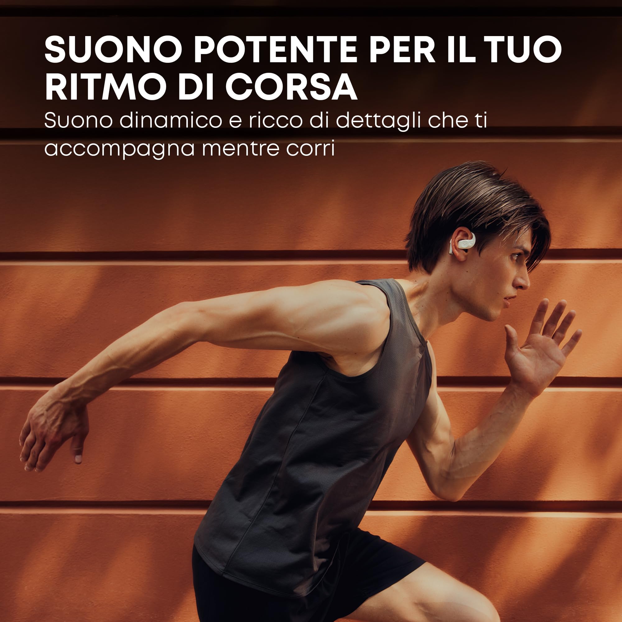 beyerdynamic AMIRON 200 Auricolari True Wireless aperti, Open-Ear Cuffie sportive con ganci auricolari ergonomici, Bluetooth 5.3, durata della batteria di 36 ore in modalità SPORT