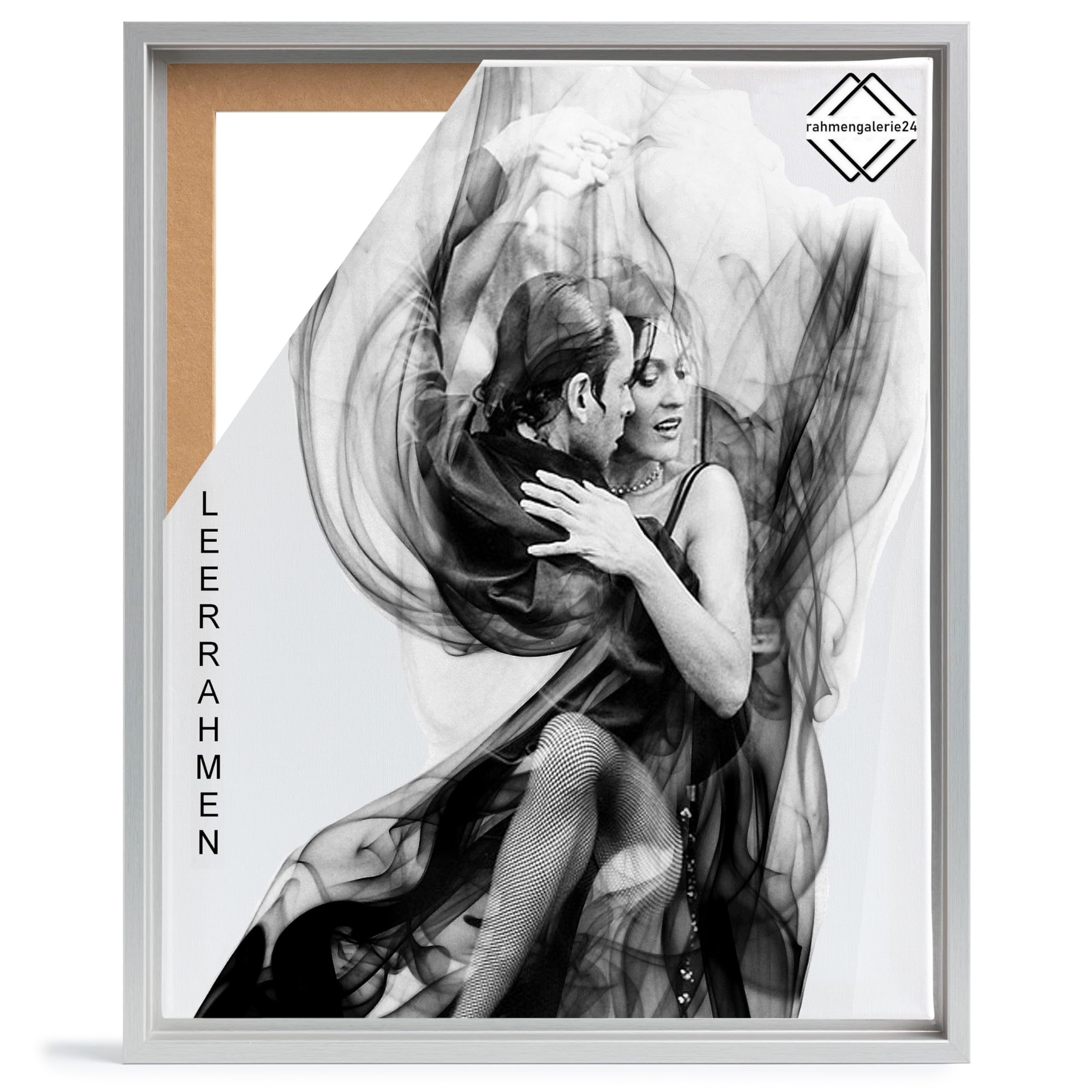 Ramka na zdjęcia pusta ramka na płótnie obrazy na blejtramie | format 70 x 70 cm o wyglądzie aluminium