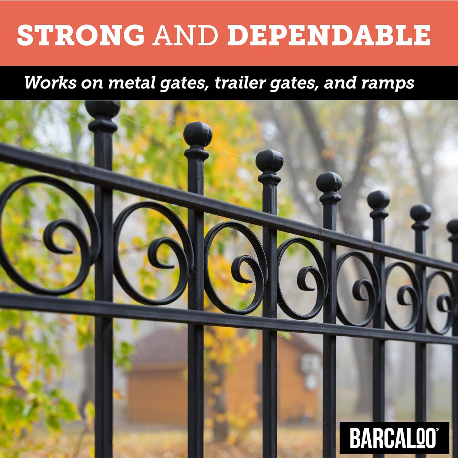 Barcaloo Heavy Duty Weld on Barrel Hinges, 2 Pack - 7 Inch Black Weld On Hinges for Trailer Gate or Ramp