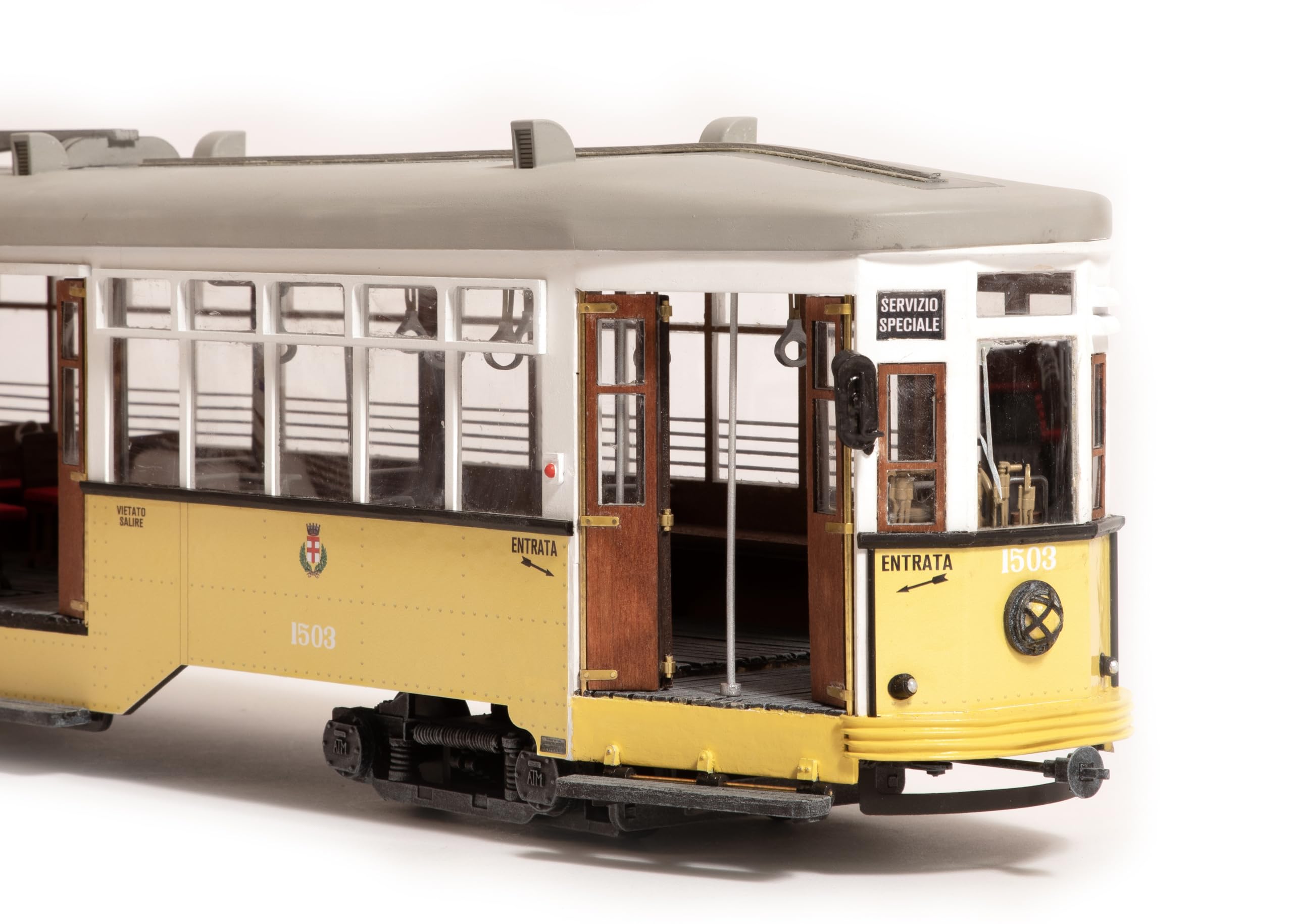 Occre Tram Milano 1503,kit da montare in legno e metallo, Scala 1:24, 591x212x116 mm