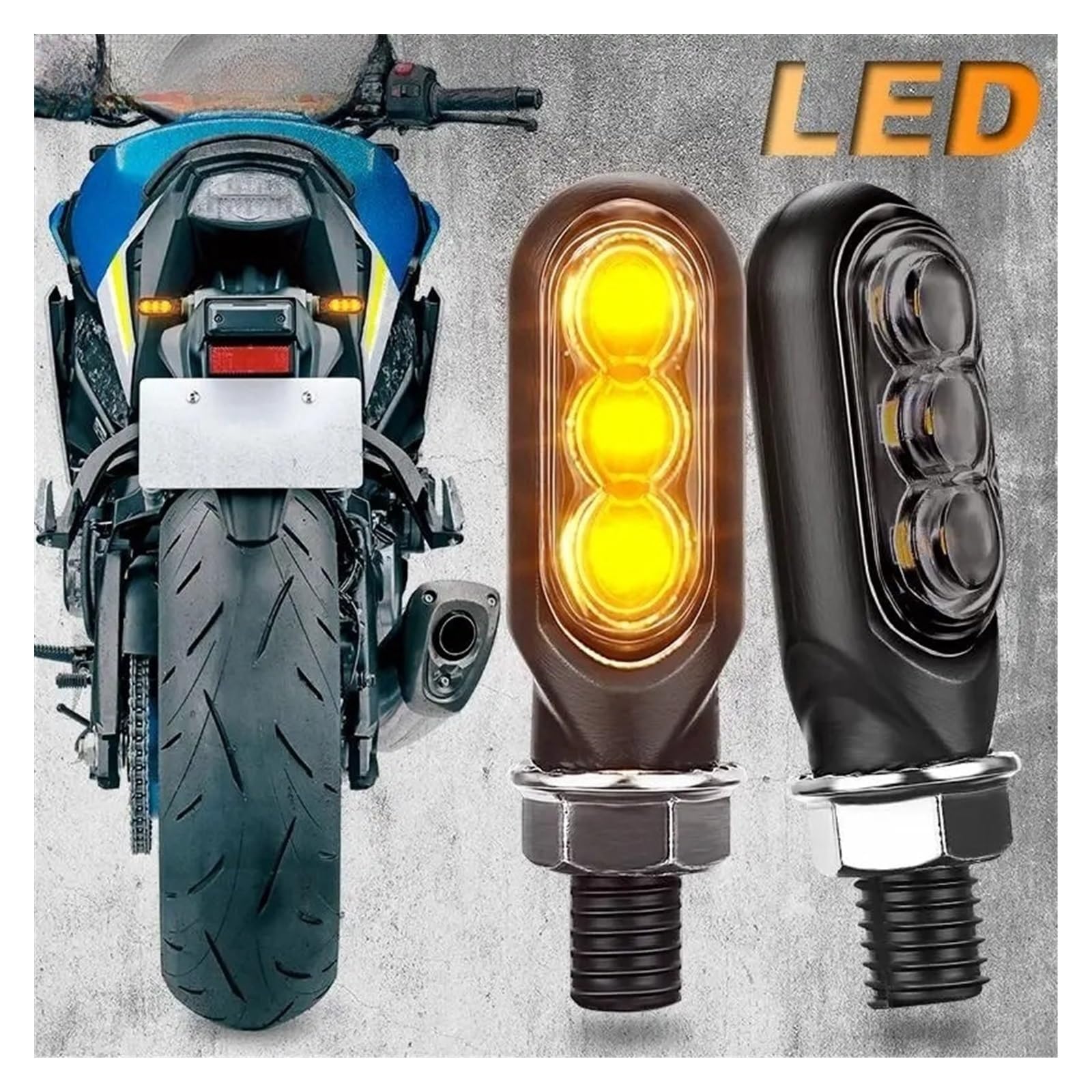 Indicatori di direzione a LED per moto da 10 mm Indicatoris Motos