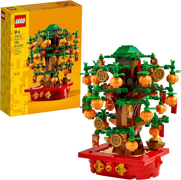 LEGO Money Tree - Lunar New Year Building Toy - Kids Chinese Culture Learning and Educational Toy for Boys and Girls, Ag