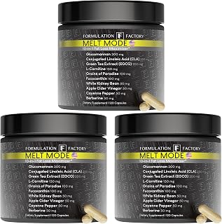 Formulation Factory Melt Mode 10-in-1 Metabolic Health & Energy Support | Green Tea, L-Carnitine, CLA, Glucomannan & More | Helps Support Appetite & Metabolism Balance | 360 Count (Pack of 3)