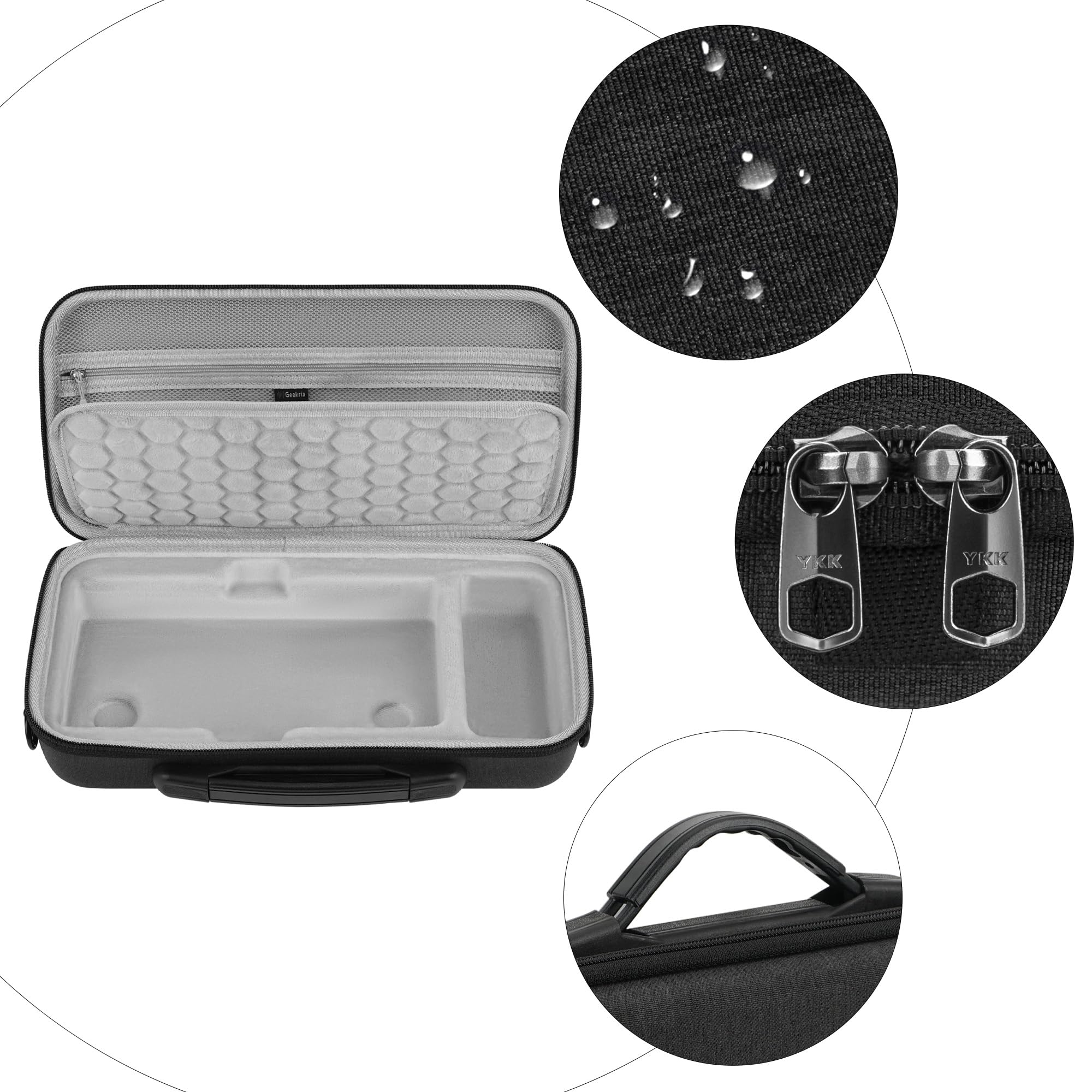 GEEKRIA Hard Shell Travel Case Compatible with Zoom LiveTrak L6 / L6 Digital Mixer, Audio Mixer Carrying Bag (Dark Gray) - Image 4