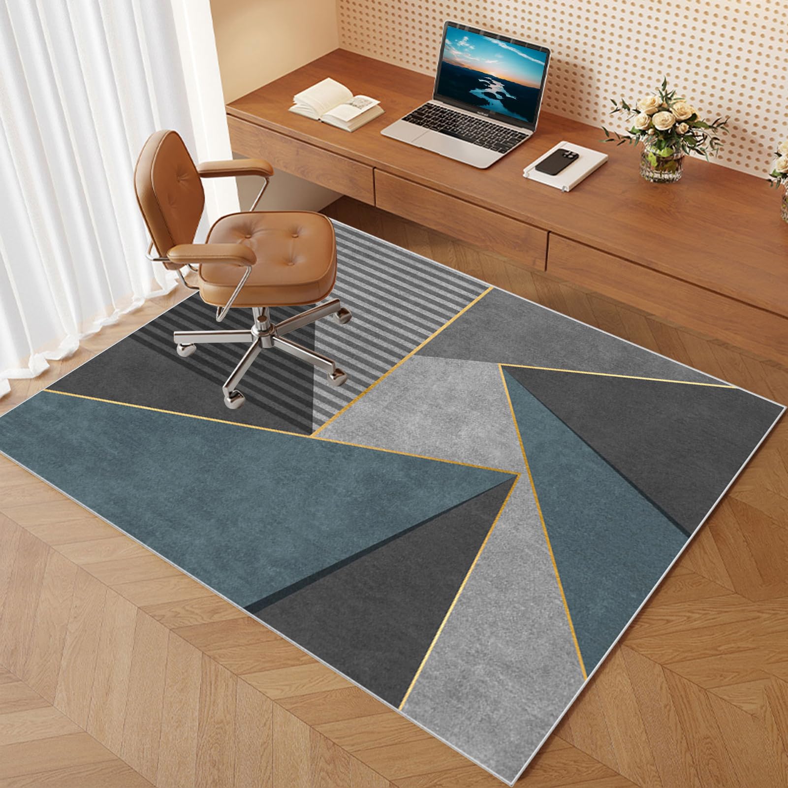 Tapis Gaming Sol Tapis de Protectors pour Chaise Bureau Antidérapant Tapis sous Chaise Bureaupour parquet sols durs Fauteuils de Gaming Tapis pour Chaise de Bureau Tapis de Sol Gamer 160 x 180 cm