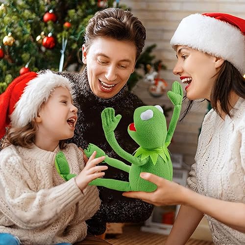 Miniatura 5 de Muñeca de felpa Ker-mit The Frog de 16 pulgadas, figura de felpa suave de Ker-mit Frog