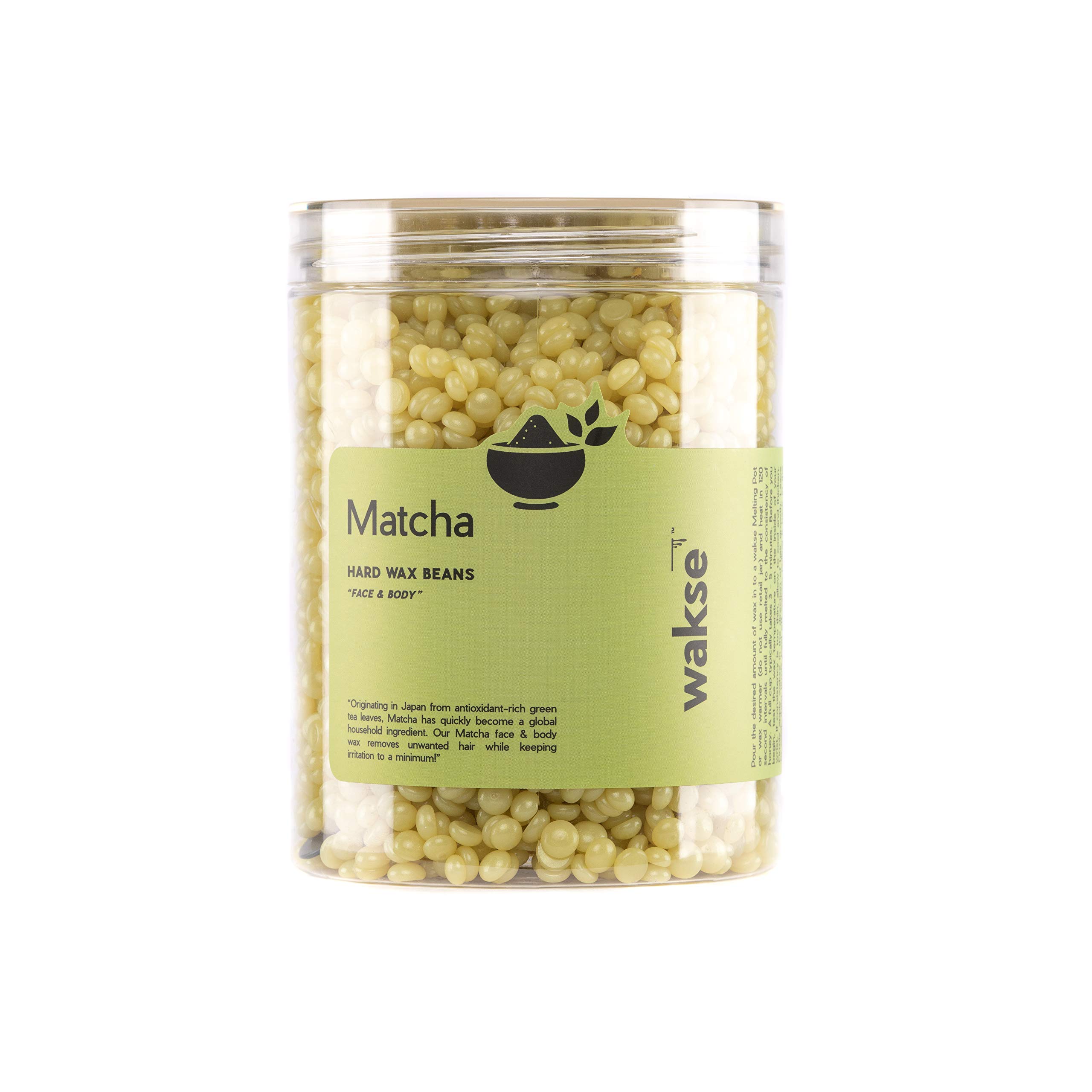 wakseMatcha Hard Wax Beans (12.8oz), 12.8 Ounce