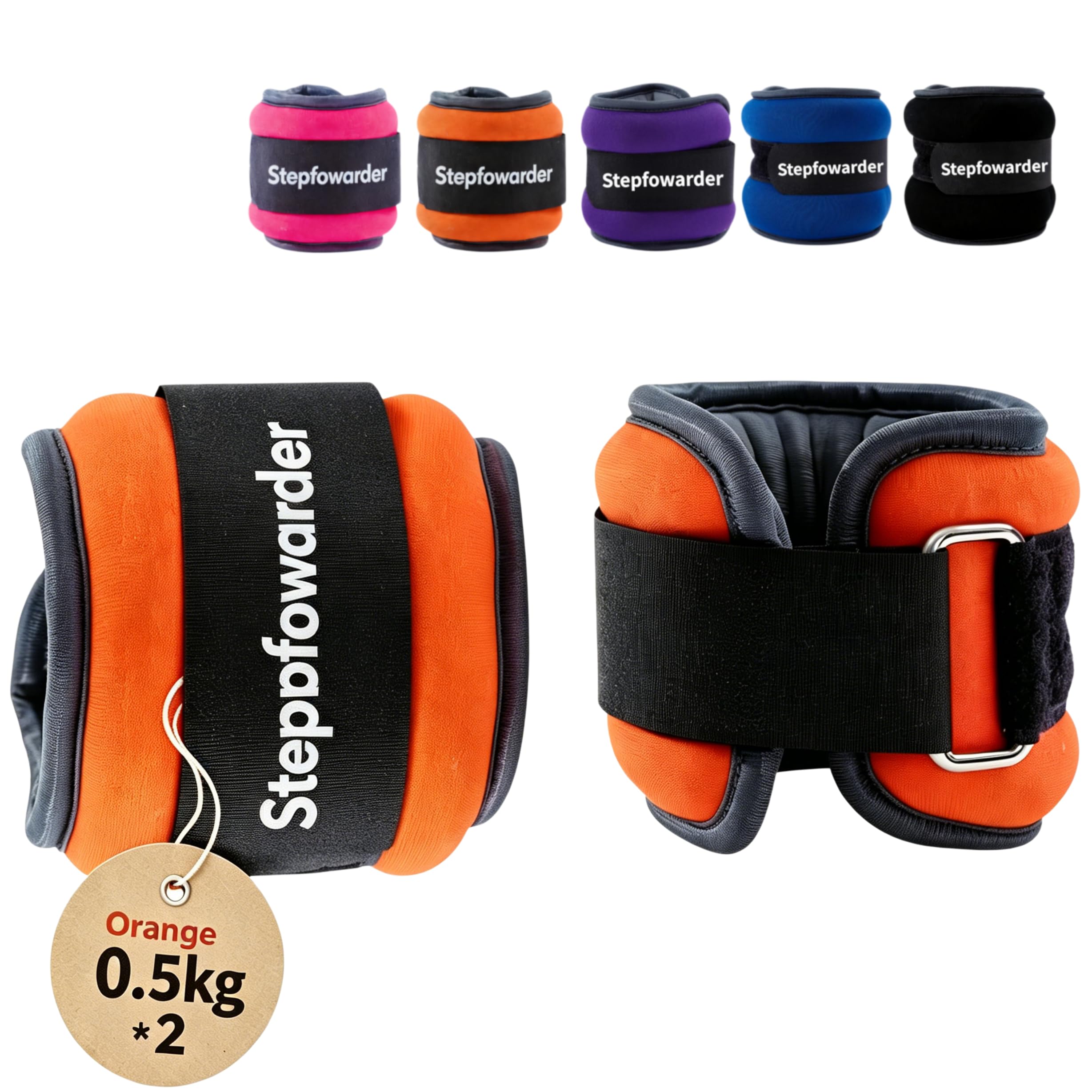 Stepfowarder Gewichtsmanschetten Fuß/Handgelenk Gewichte Fitness Set 0,3kg bis 1.0kg 1 Paar für Beine und Arme Knöchel Gewicht für Fitness, Bewegung, Laufen, Joggen, Gym, Aerobic