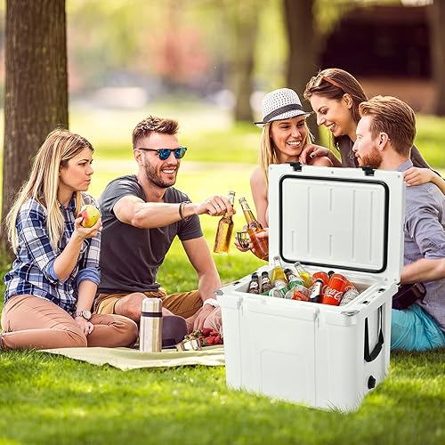 Miniatura 7 de Giantex 20 Quart  55 Quart Portable Ice Cooler, Heavy Duty Ice Chest with 2 Cup Holder, Fish Ruler, Bottle Openers, Camping Cooler for Beach Boat