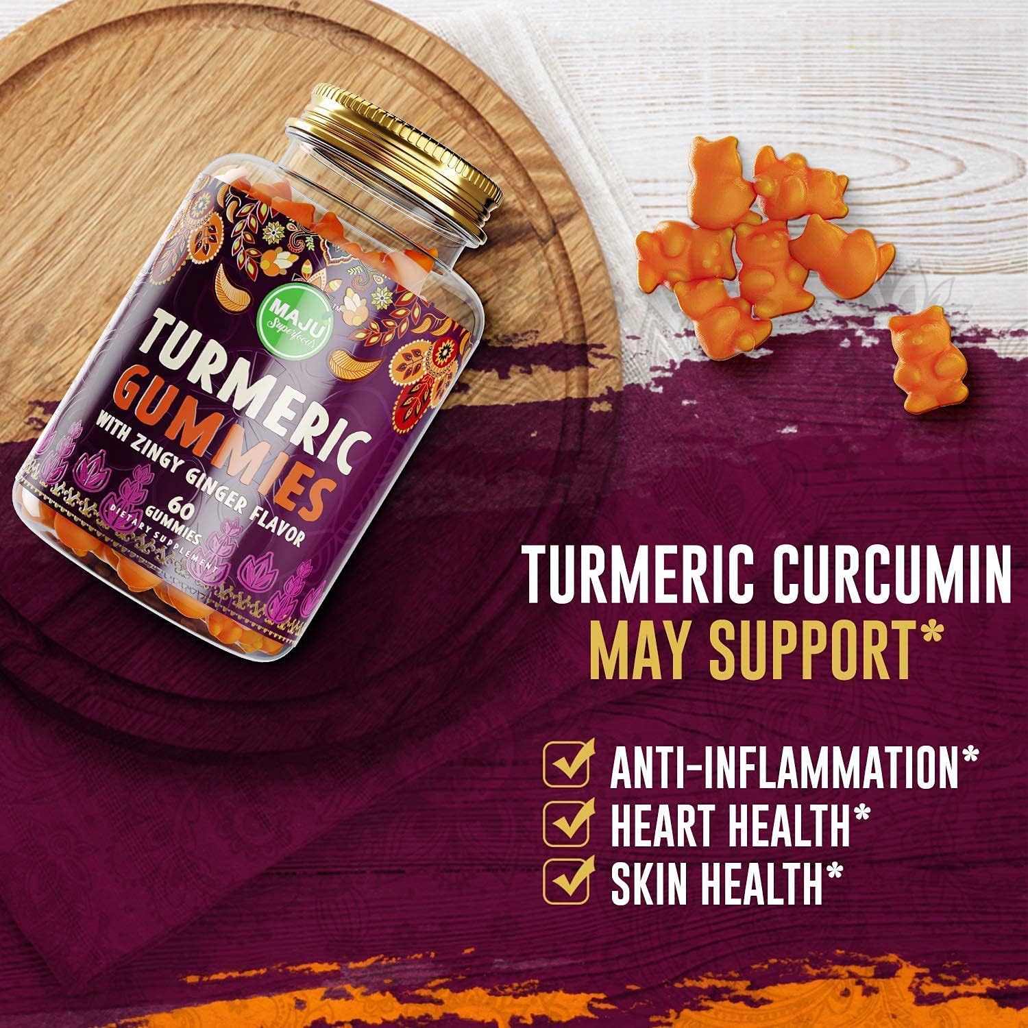 MAJU's Black Seed Oil Recommended Herbal Combination - Organic Irish Sea Moss Capsules, Turmeric Curcumin Ginger Gummies