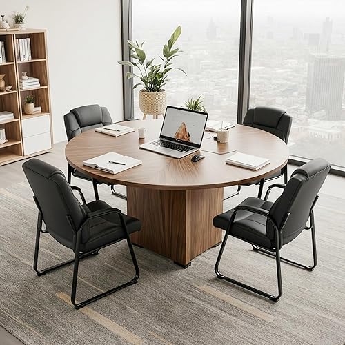 Miniatura 2 de Qulomvs Sillas de invitados para sala de espera grandes y altas, silla de oficina, recepción, sala de conferencias, silla de escritorio estacionaria