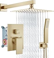 Vista 21 de Aolemi Juego de Grifo de Ducha Sistema de Ducha de Lluvia con Aspersor de Mano Juego de Ducha de Baño Válvula de Instalación y Kit de Molduras