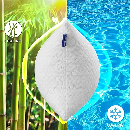 Miniatura 3 de Almohada corporal para adultos, almohada larga para cama, almohadas de cuerpo completo para dormir, 20 x 54 pulgadas, espuma viscoelástica triturada