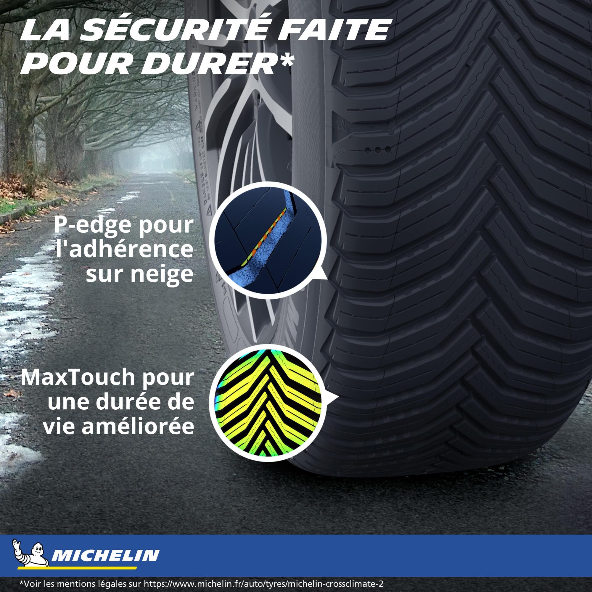 MICHELIN Pneu Toutes Saisons CROSSCLIMATE 2 205/55 R16 91V
