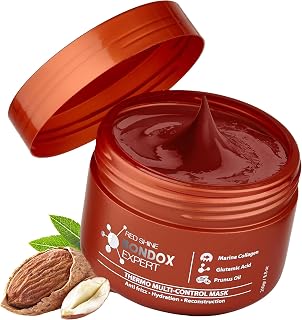 HAIR MASK FOR DAMAGED HAIR Red Shine Color BONDOX HAIR 8.8 oz Depositing Mask Almond Oil Formaldehyde-Free Repairs the Hair Elasticity and Flexibility, Softens, Moisturizers, Marine Seaweed Collagen