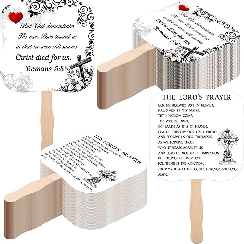 Sherr 50 fans de la iglesia cristiana a granel de la oración del Señor, fanáticos de la iglesia, fanáticos religiosos, fanáticos religiosos de mano,