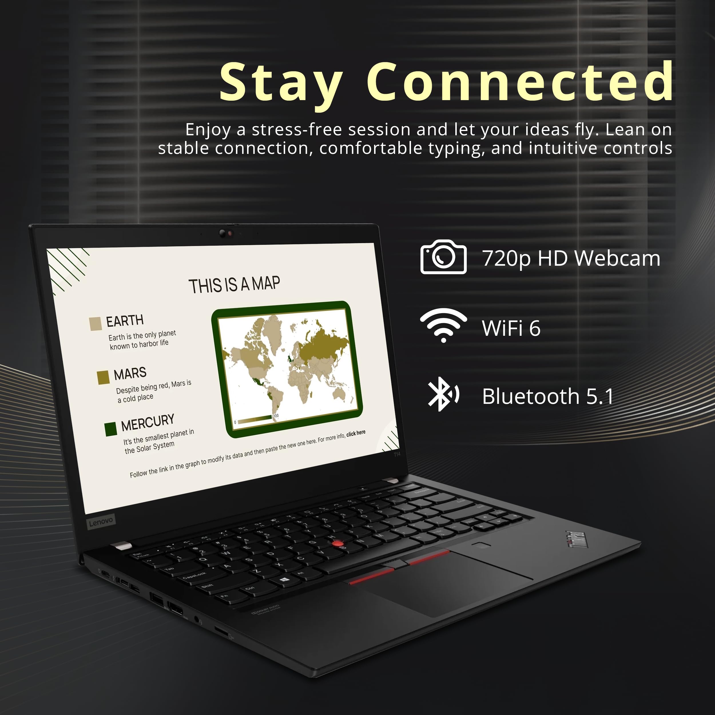 Lenovo ThinkPad T14 Gen 2 Business Laptop, 14