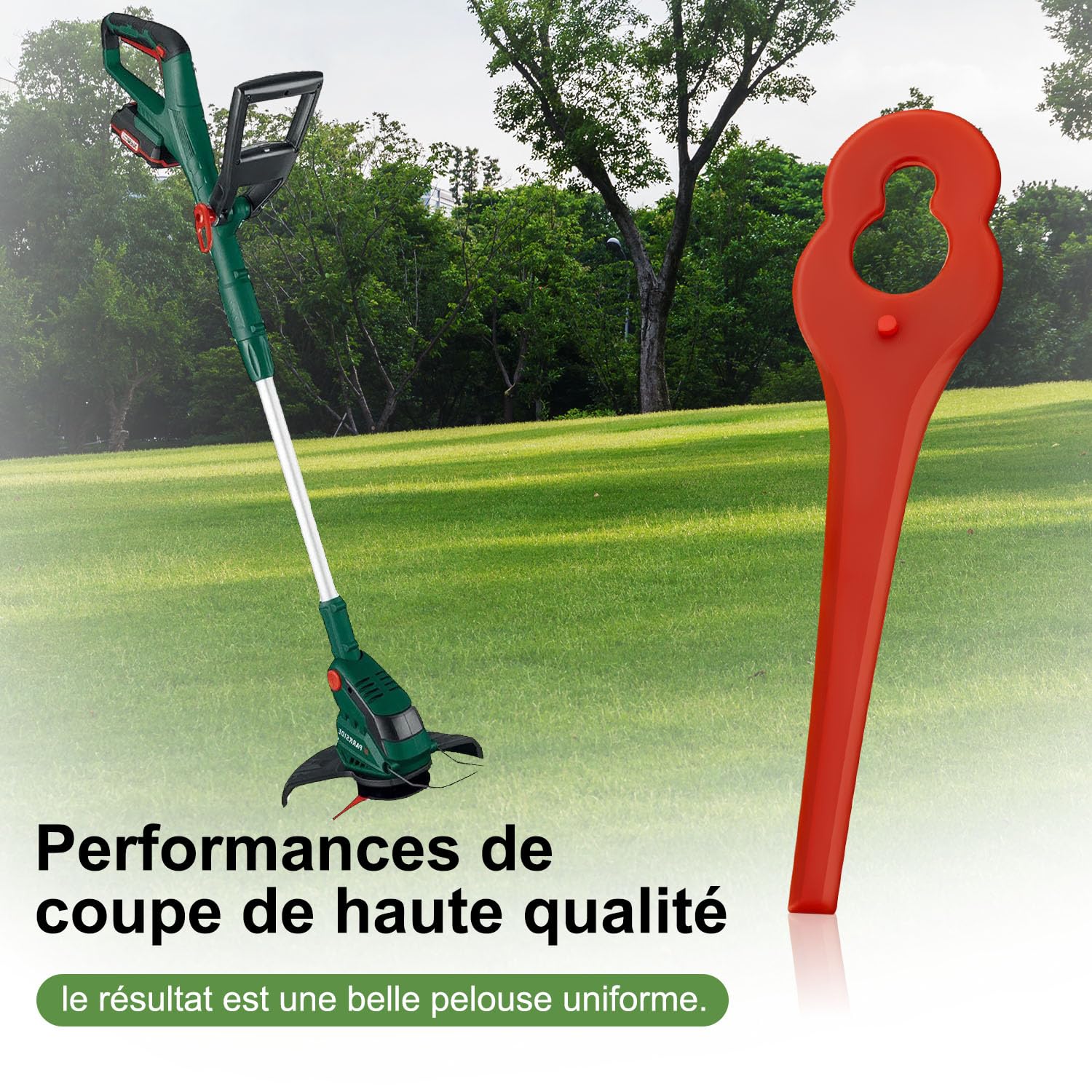 100 pièces de lames de rechange compatibles avec Parkside PRTA 20 Li A1, couteaux en plastique pour taille-haies Parkside LIDI sans fil