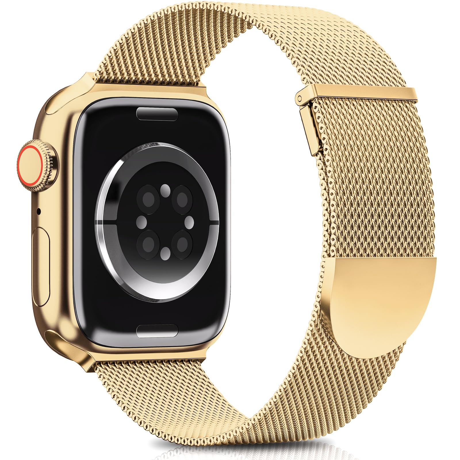 Higgs Cinturini Compatibile con Cinturino Apple Watch Ultra 3/2/1 49mm 46mm 45mm 44mm 42mm 41mm 40mm 38mm,Magnetiche Regolabili Doppie per iWatch Serie 11 10 9 8 7 SE 6 5 4 3 2 1,Maglia Milanese