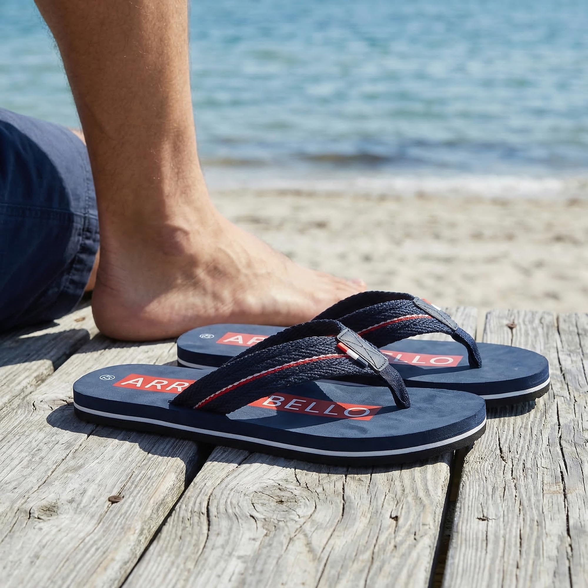 ARRIGO BELLO Chanclas Hombre Verano Sandalias Playa Piscina Pantuflas Zapatillas Flip Flops Antideslizante Slippers Chancleta Talla 41-46
