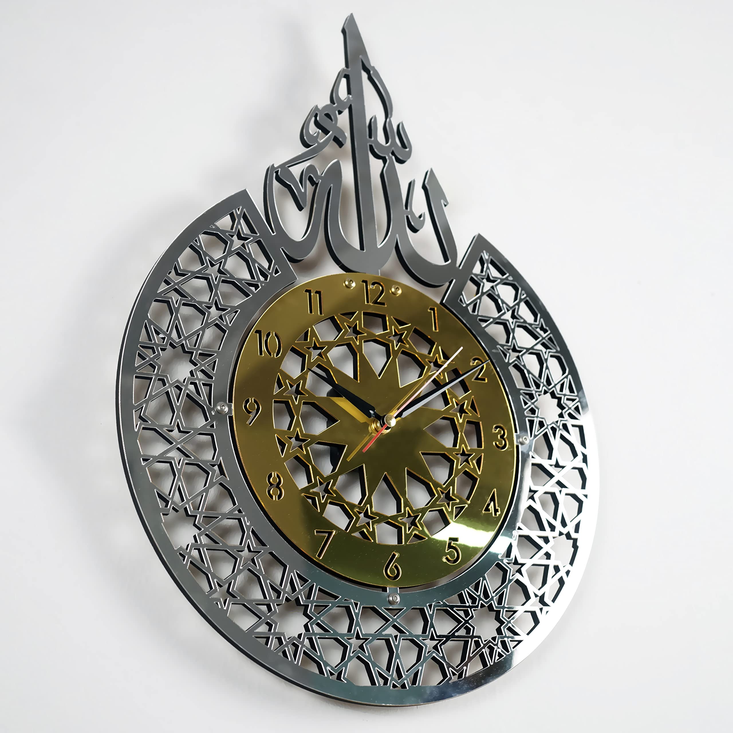 Buy Ayatul Kursi Islamic Wall Clock Silent Mechanism Clock for