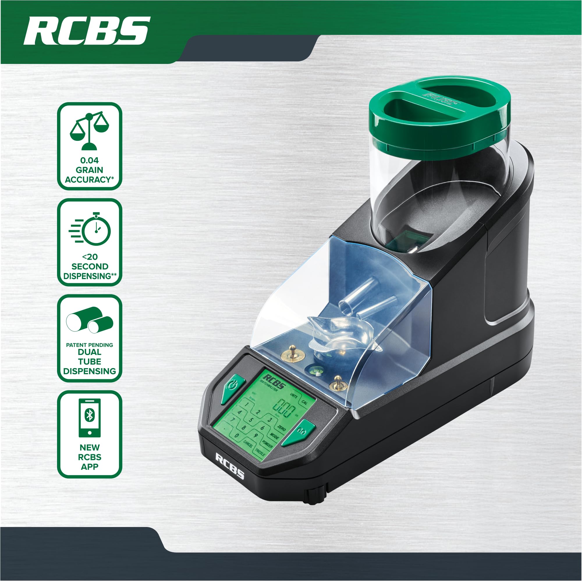 RCBS MatchMaster Pulverspender, Schwarz, Einheitsgröße, Ansicht 2