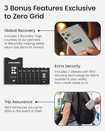 Miniatura 8 de Cartera de viaje para el cuello con bloqueo RFID, bolsa de viaje para el cuello para pasaporte para mujeres y hombres, Bosque, Classic