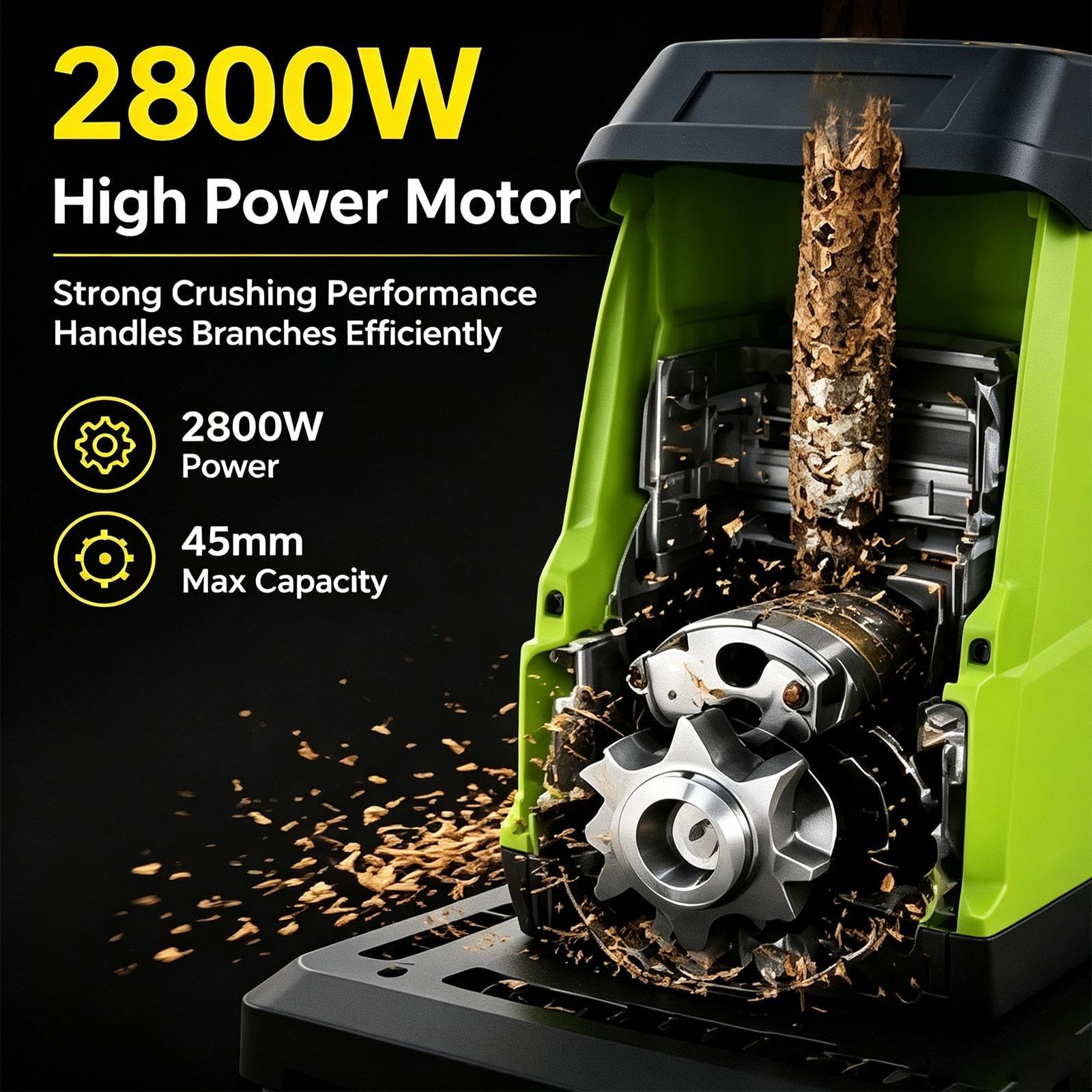 Elektryczny rozdrabniacz do gałęzi 2800 W