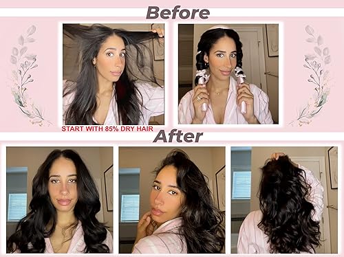 Miniatura 5 de Juego de funda de almohada de satén + rizador de pelo sin calor, cinta suave, 2 lazos para el cabello, 1 clip, sin calor, cómodo para dormir, juego