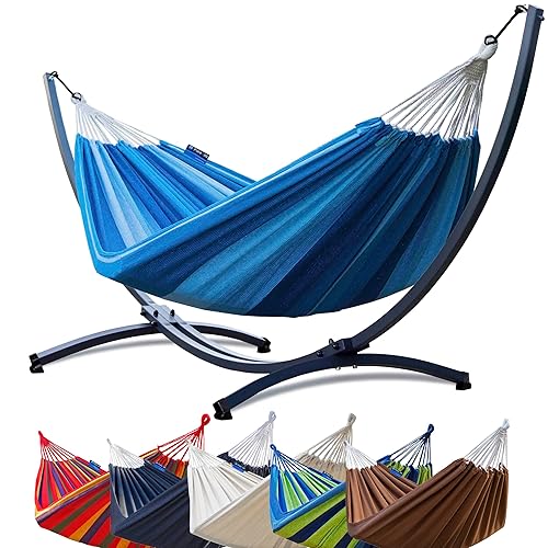 Potenza Outdoor Hängematte mit Gestell für 2 Personen I Baumwolle