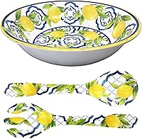 Vista 1 de Le Cadeaux Juego de ensaladera y servidores de melamina de 13.75 pulgadas, Palermo