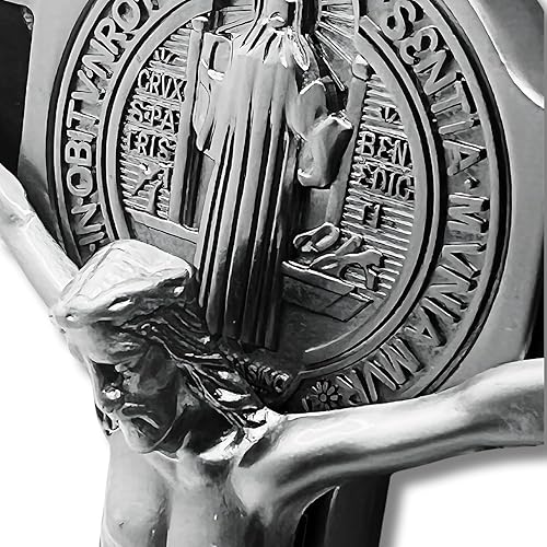 Miniatura 6 de 3 ARCHES USA Cruz de pared con crusifijo de San Benito, cruz de metal para bendición del hogar, 4.5 x 2 pulgadas