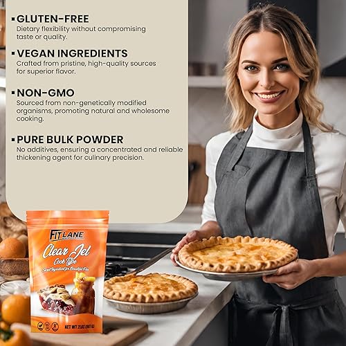 Miniatura 4 de Jel transparente para enlatar 2 libras - Polvo de almidón de maíz tipo cocinero - Espesante para líquidos, relleno de pastel de cereza y postres de