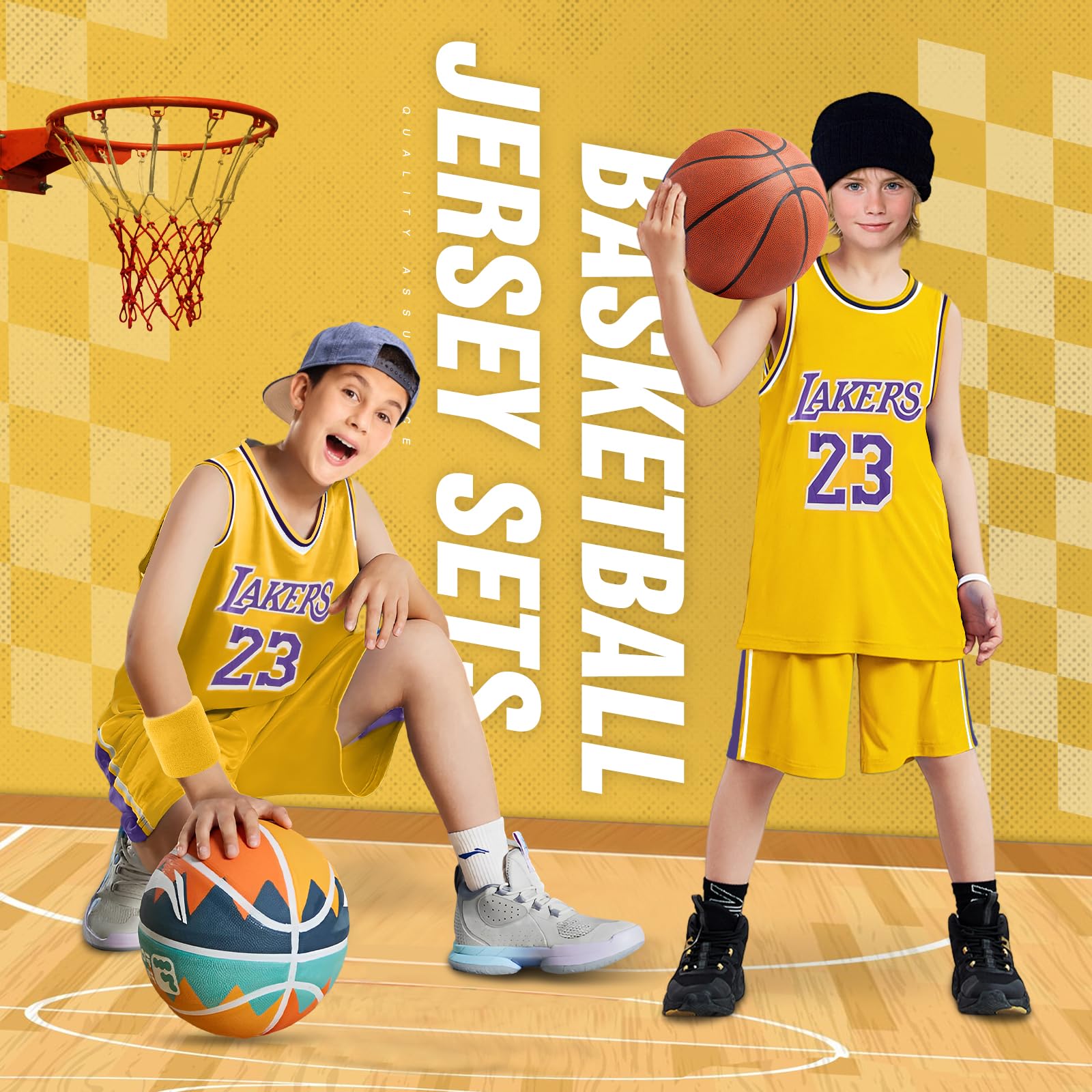 Pardofelis Maglia da basket per bambini, abbigliamento da basket con wrist wraps, maglia da basket per bambini, ad asciugatura rapida