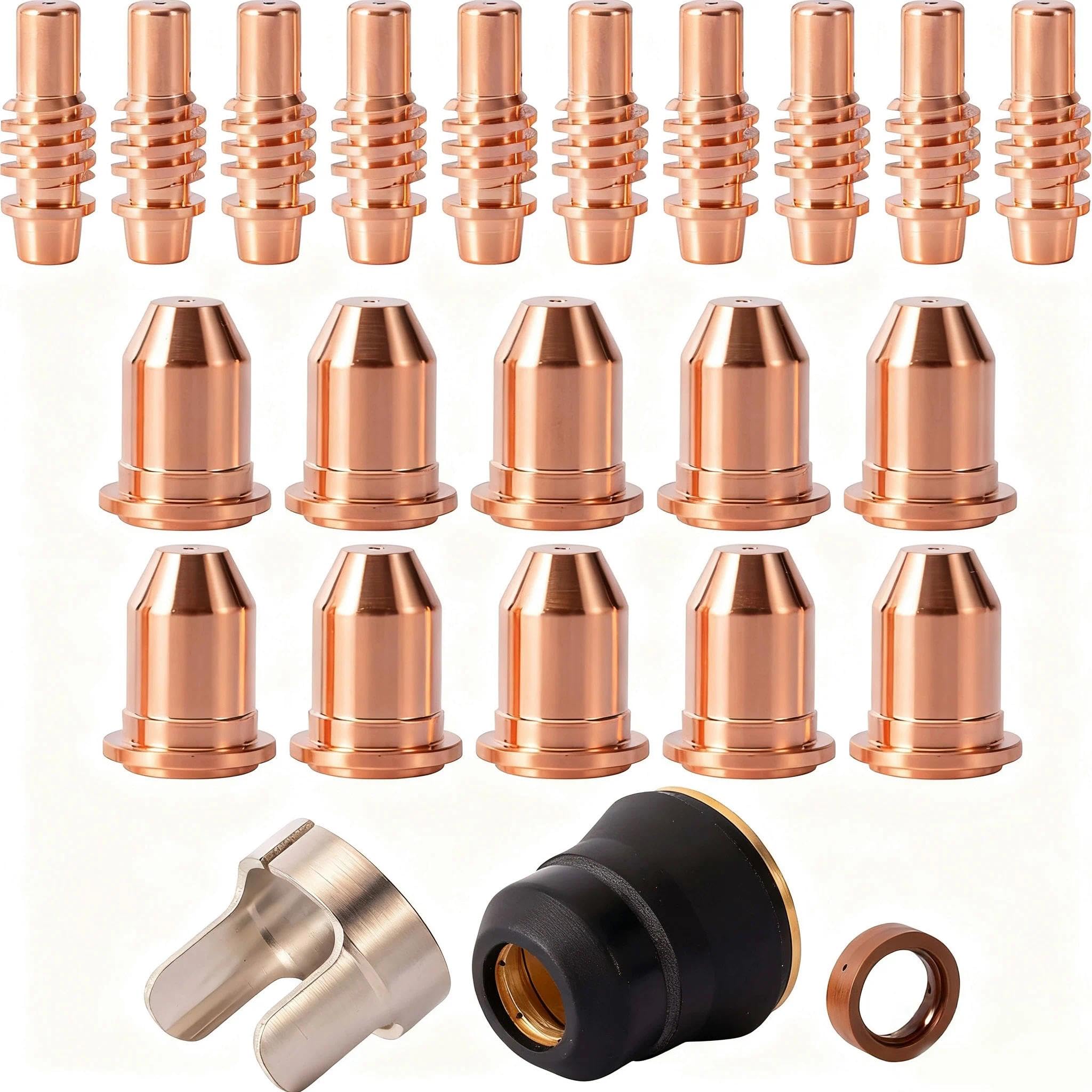 fits Harbor Freight Titanium Plasma65 TI-PC65 iPT-65 56255 56811 59182 58895 59164 Plasma cutter consumables Nozzles Electrodes Cups kits (23pk tips