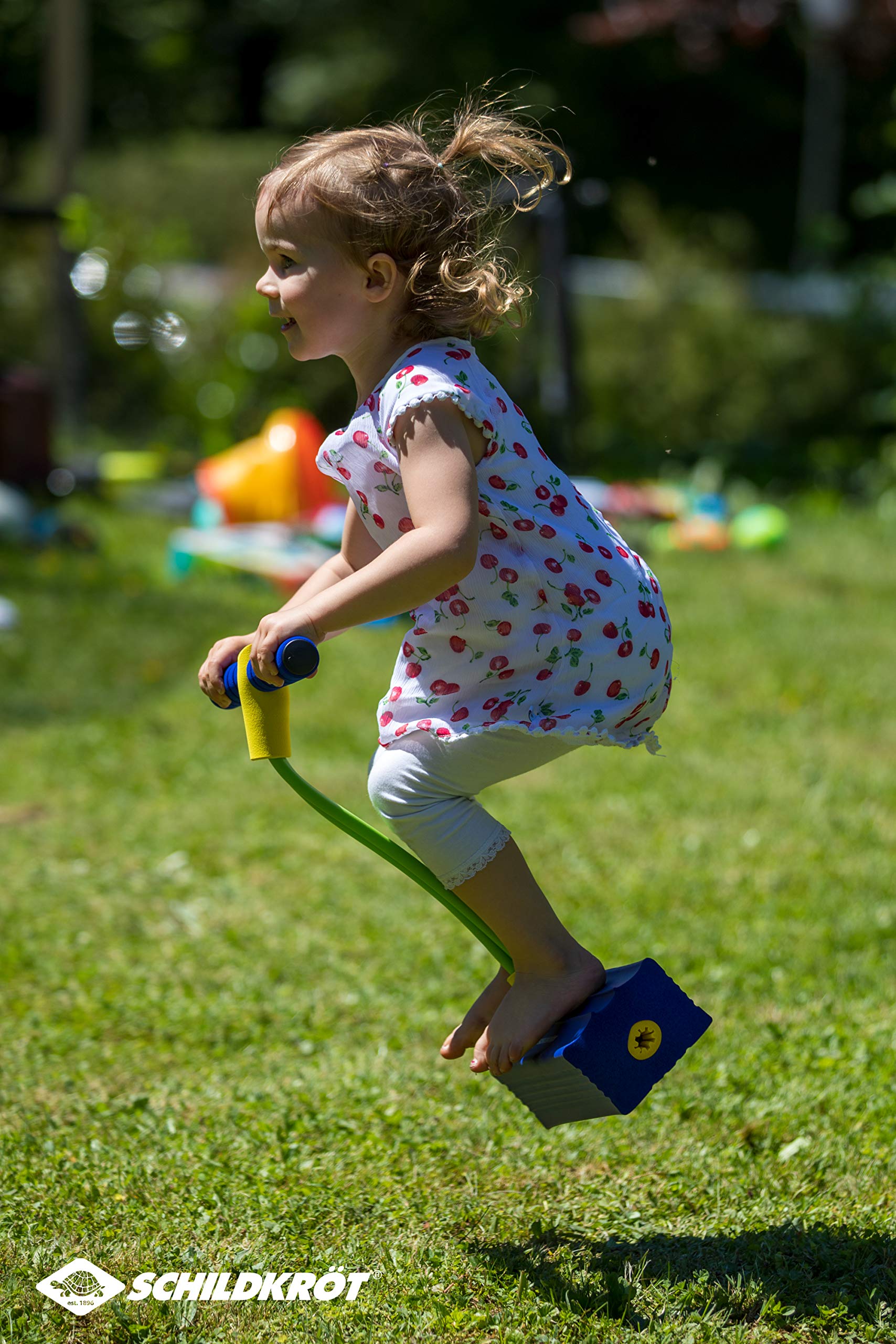 Schildkröt Fun Jumper Bâton Sauteur en Mousse avec Poignées Souples pour Enfants 3 Ans+