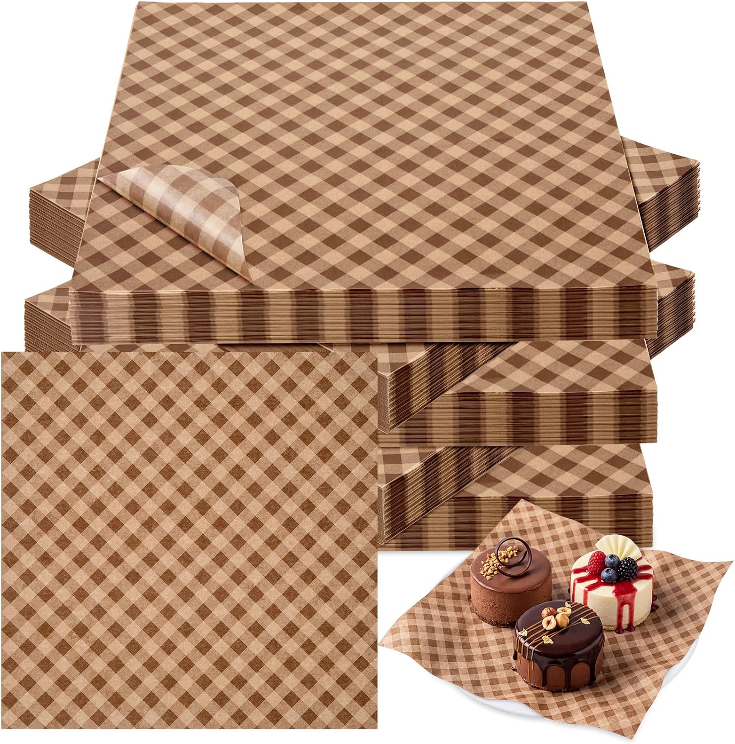 AmazingSpark 500 Pcs 12 x 12 Inch Deli Paper Sheets Wax Paper Sheets