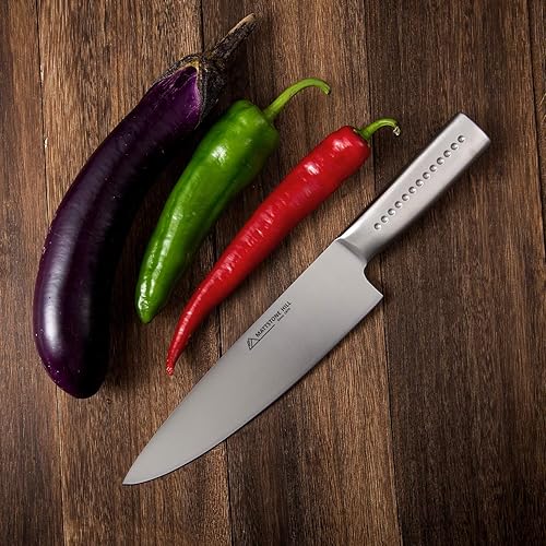 Miniatura 5 de MATTSTONE HILL - Cuchillo de cocina profesional de 9 pulgadas, cuchillo de chef ultra afilado de acero alemán, cuchillo para verduras, mango