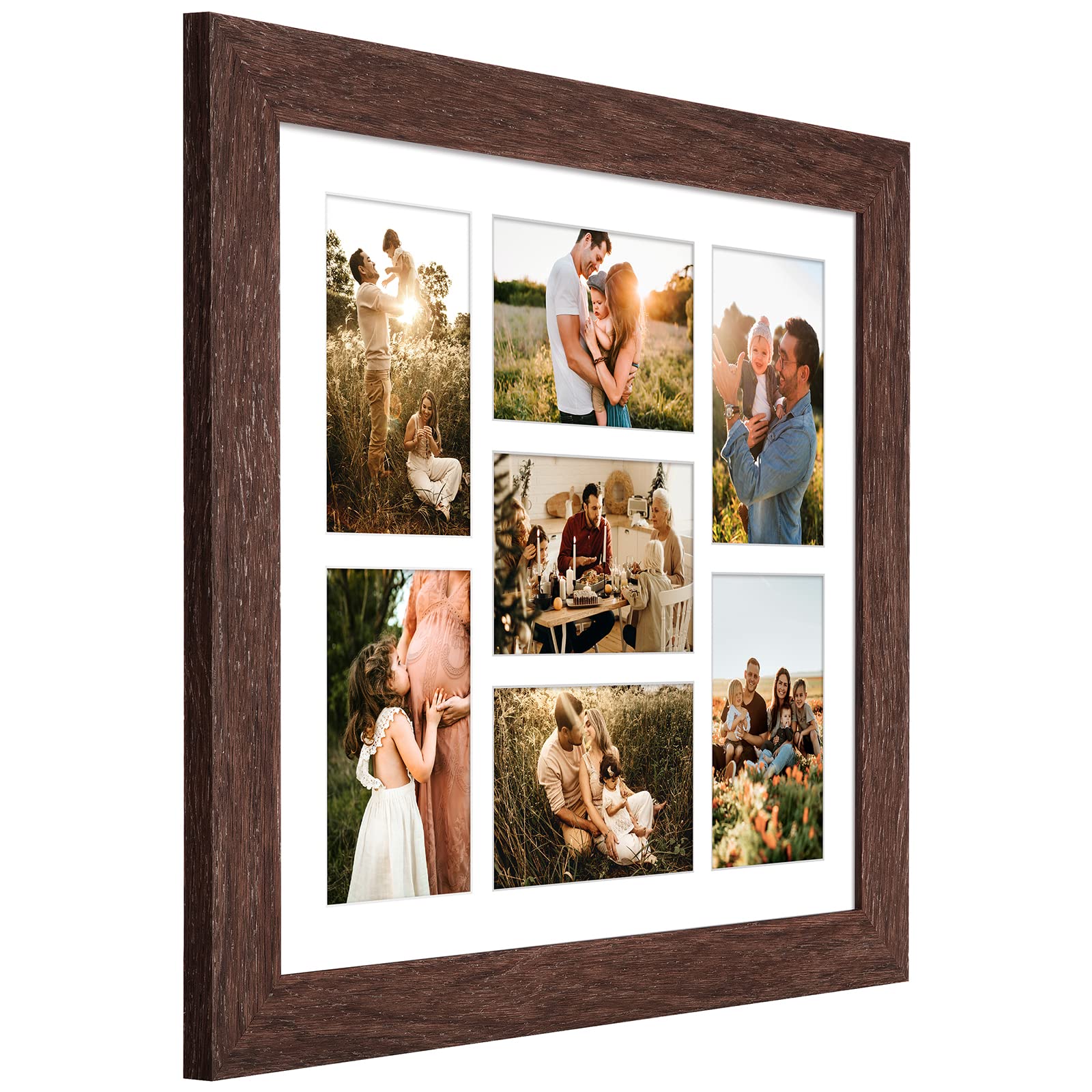 Amazon.co.jp: Gaevuian 13.5X15.5 写真フレーム コラージュ 7つの開口