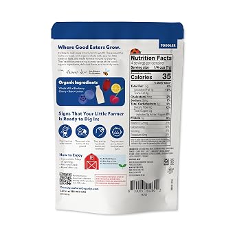 Once Upon A Farm Organic Smoothie Melts with Milk from Pasture Grazed Cows, Blueberry Burst, Non GMO, Kosher, 1 Ounces (Pack of 8)