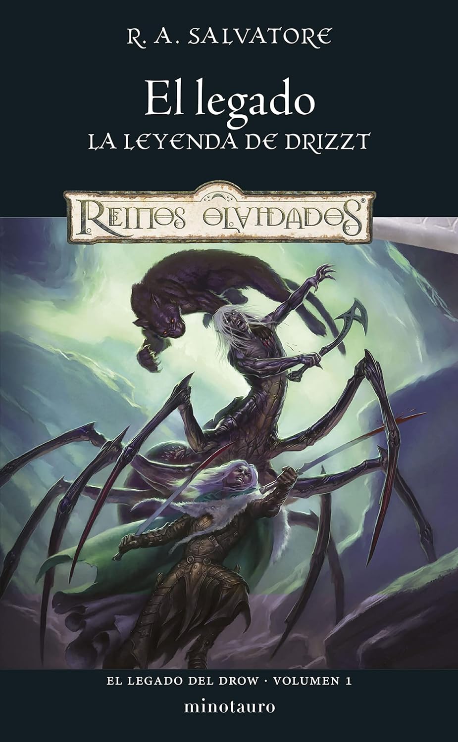 Portada de la novela de fantasía de La Leyenda de Drizzt de R. A. Salvatore El legado