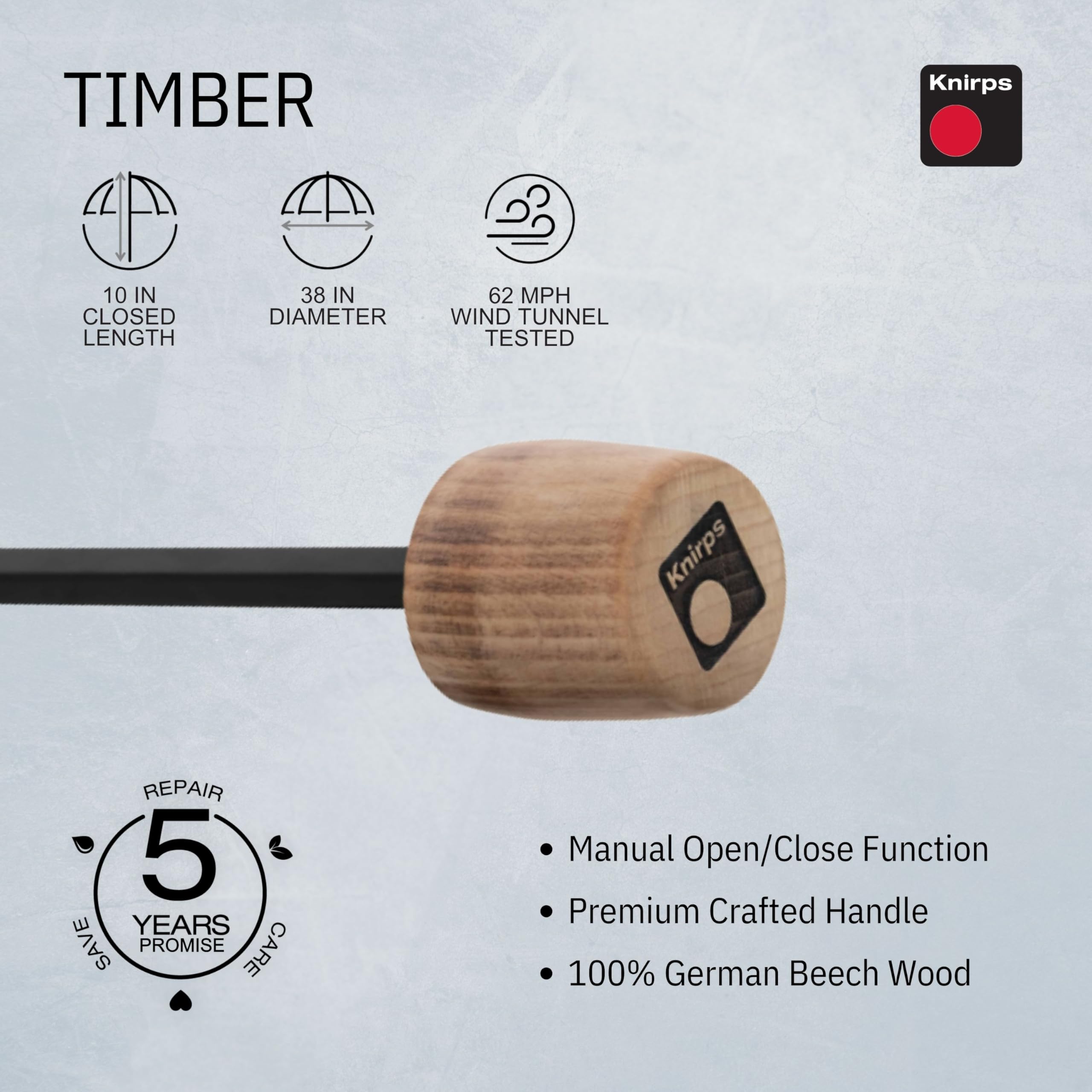 Knirps Timber, manual in verschiedenen Farben