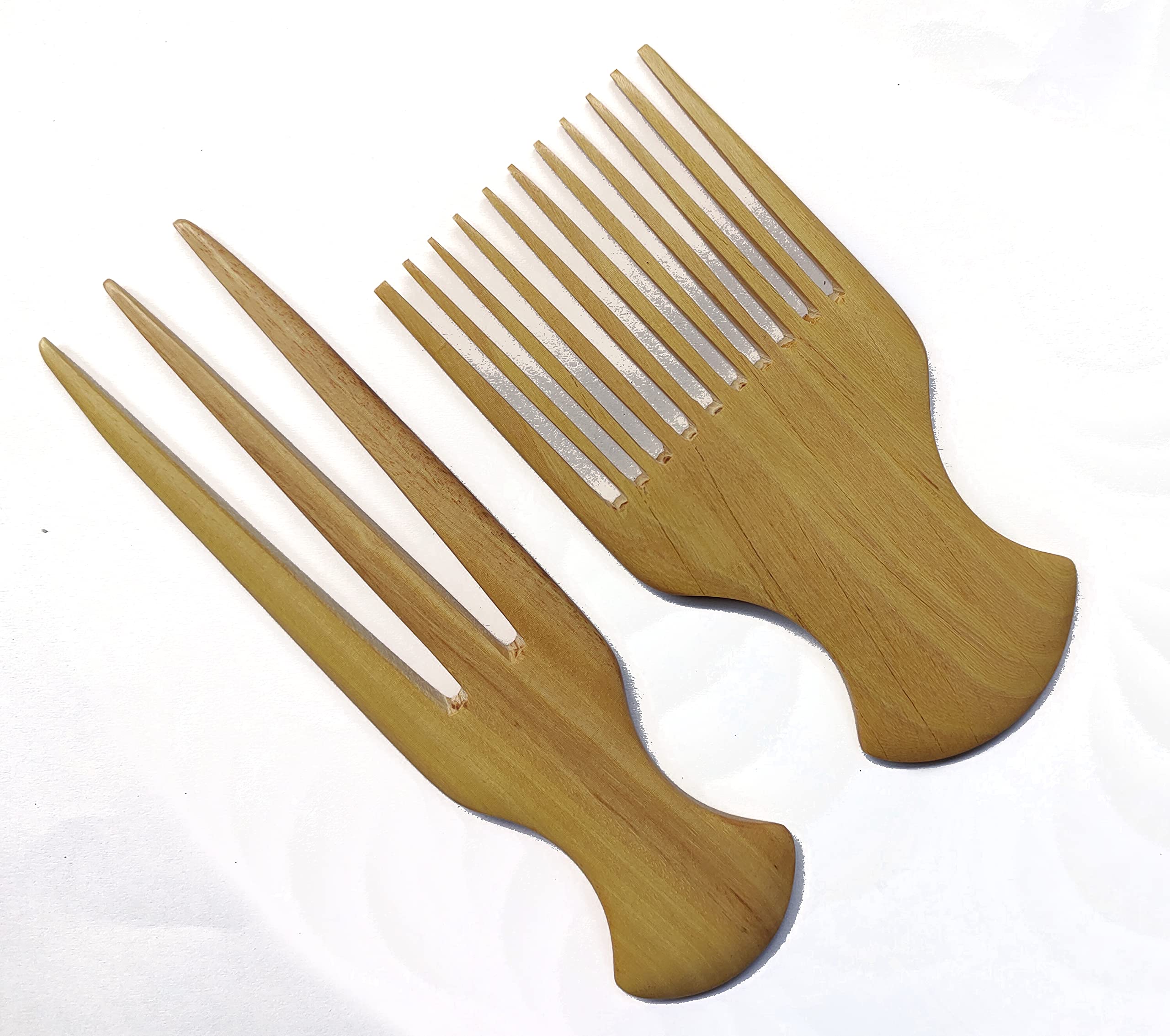 Amazon.com : Pa mai African Hair Combs / Wooden Comb Afro Pick Set for  Women / Fine Teeth Pick, Prong Braiding/ Parting 3 Tooth Comb for Braiding  Natural Hair Handmade : Beauty & Personal Care